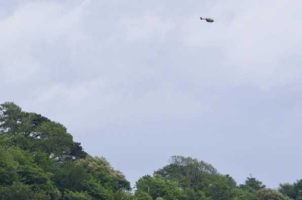10 June 2020 - 12-33-52 
The Devon and Cornwall helicopter spent a short while circling the farmland north of the Daymark.
--------------------------
Devon and Cornwall Police helicopter G-DCPB